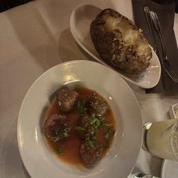 O Steaks & Seafood - Prime meatballs and loaded baked potato - Seafood Near Me - Laconia, New Hampshire O Steaks & Seafood - Prime meatballs and loaded baked potato - Seafood Near Me - Laconia, New Hampshire