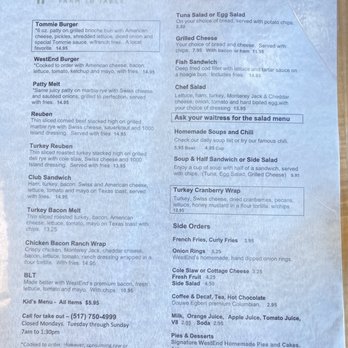 WestEnd Farm to Table - Menu 6/30/24 - Breakfast & Brunch Near Me - Jackson, Michigan WestEnd Farm to Table - Menu 6/30/24 - Breakfast & Brunch Near Me - Jackson, Michigan