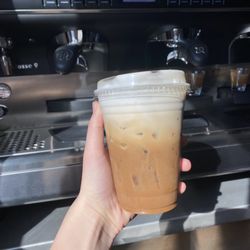 Tribe Coffee - Triple shot espresso with vanilla flavoring and salted caramel cold foam
