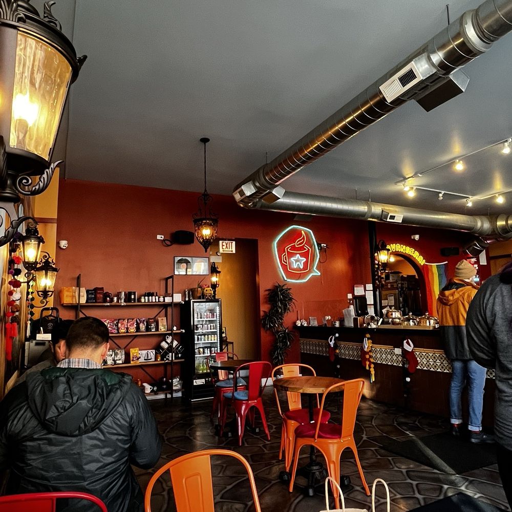 Dark Matter Coffee - Caravanserai - Merch and bar area - Coffee & Tea Near Me - Chicago, Illinois Dark Matter Coffee - Caravanserai - Merch and bar area - Coffee & Tea Near Me - Chicago, Illinois