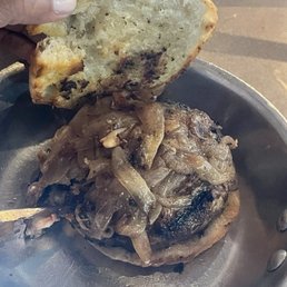 Surf and Surf & Turf Burger - here's a great tip use the aïoli they servefor the french fries on the burger delicious