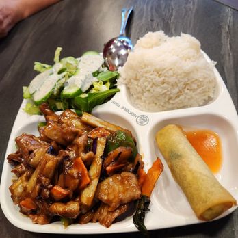 Noodle Time - Delicious eggplant and beef rice plate - Vietnamese Near Me - Santa Cruz, California Noodle Time - Delicious eggplant and beef rice plate - Vietnamese Near Me - Santa Cruz, California