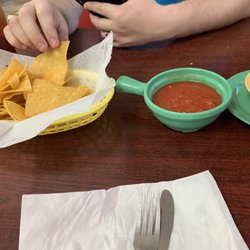 Mi Casa Mexican Restaurant - Chips, salsa, and cheese dip
