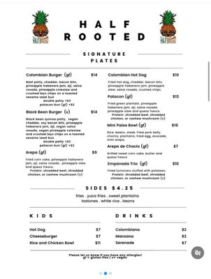 Menu photo 2 Half Rooted Greenville, SC
