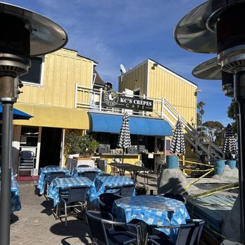 KC's Crepes Cafe - tables and chairs outside - Cafes Near Me - Marina Del Ray, California