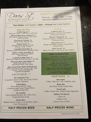 Menu photo 3 Davis Street at Hermann Park Houston, TX