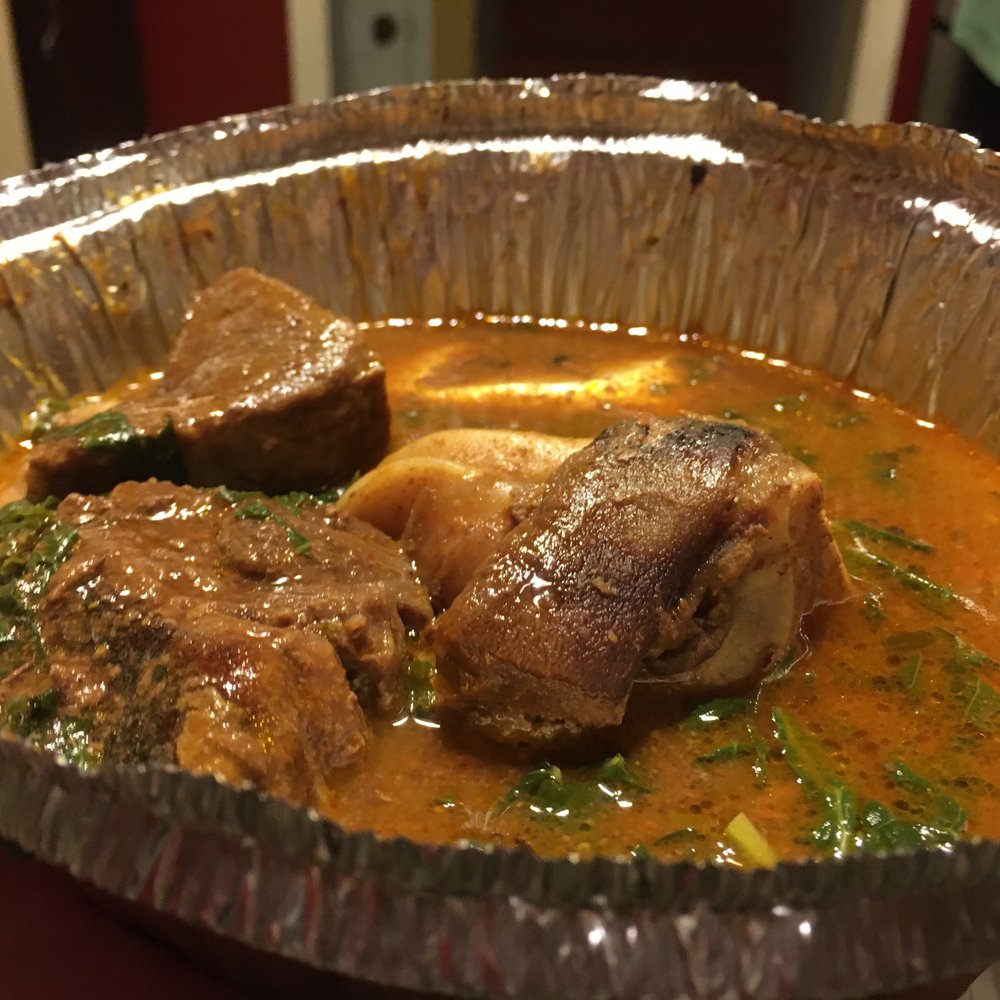 Ogbono (okra soup) with goat Ogbono (okra soup) with goat