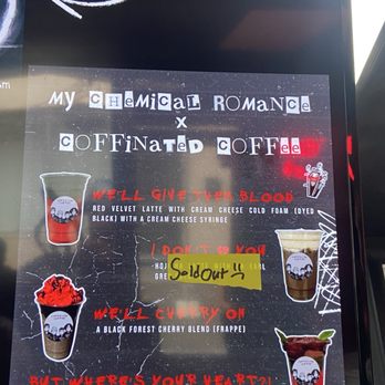 Coffinated Coffee - Limited edition menu - Coffee & Tea Near Me - La Puente, California