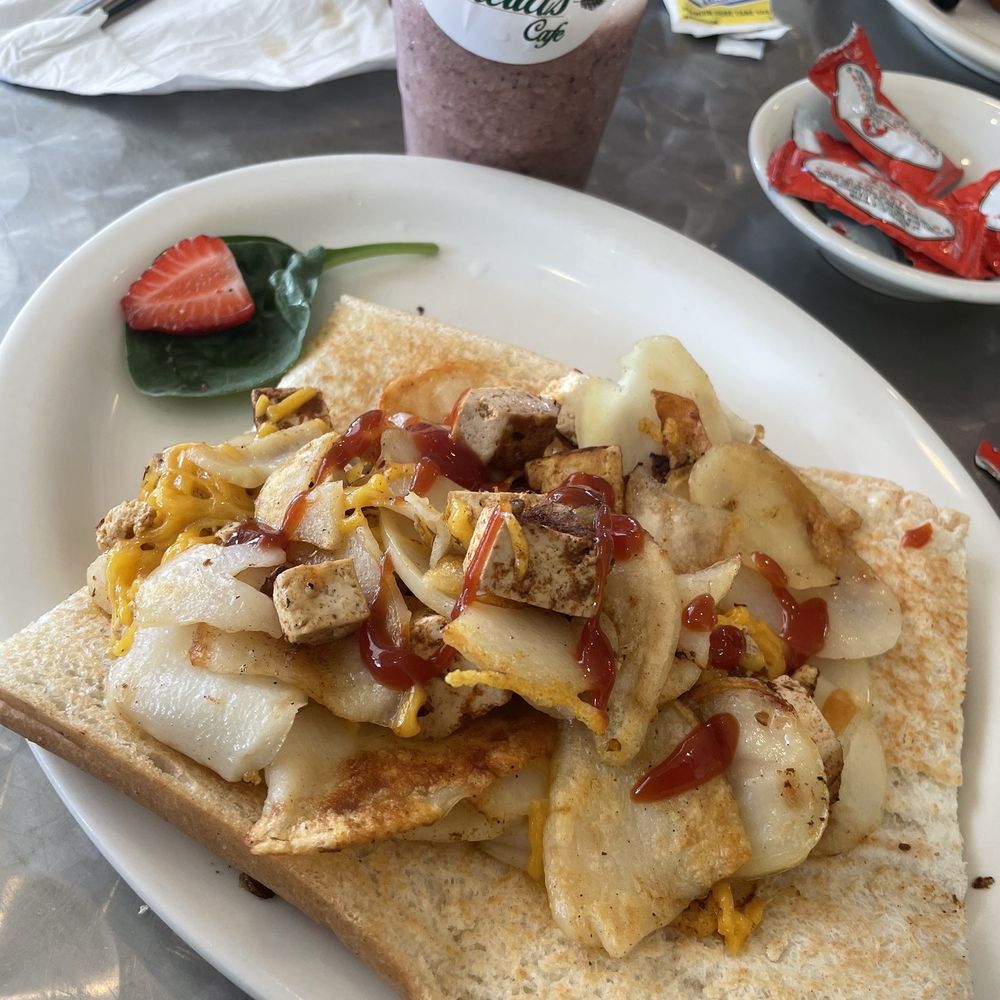 Tofu breakfast melt on the long roll Tofu breakfast melt on the long roll
