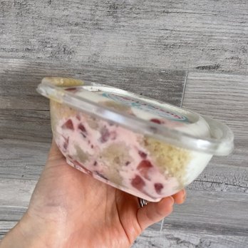 SusieCakes - Smushed berry cake in plastic container - Bakeries Near Me - Long Beach, California