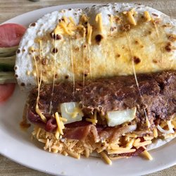 Las Delicias Cafe - Chorizo bean bacon n potato w cheese taco...