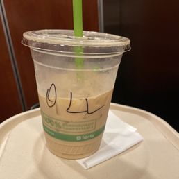 Vanilla latte with oat and lavender syrup!