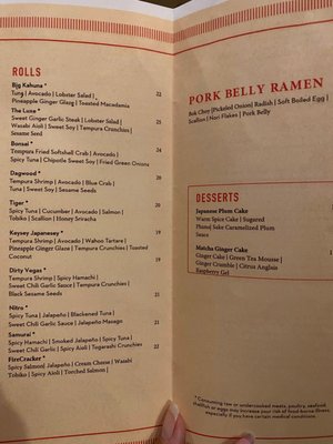 Menu photo 3 Nikai Sushi Islamorada, FL