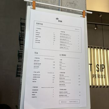 Dr.ink - Classic menu - Coffee & Tea Near Me - San Jose, California Dr.ink - Classic menu - Coffee & Tea Near Me - San Jose, California