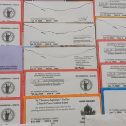 St Thomas Aquinas Catholic Church - Stop wasting layman's money by mailing excessive envelopes.