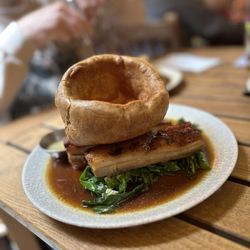 Sunday roast with pork belly