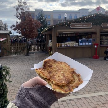 Carmel Christkindlmarkt - Potato pancakes. Get them with the sour cream and applesauce! - Skating Rinks Near Me - Carmel, Indiana Carmel Christkindlmarkt - Potato pancakes. Get them with the sour cream and applesauce! - Skating Rinks Near Me - Carmel, Indiana