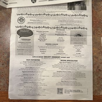 Black Bear Diner Downey - Drink menu 2024 - Diners Near Me - Downey, California