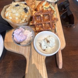 Baked goods platter.