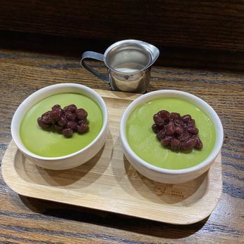 Osaka Fusion - Complimentary Matcha Pudding with Red Bean with Yelp check-in - Japanese Near Me - Brooklyn, New York Osaka Fusion - Complimentary Matcha Pudding with Red Bean with Yelp check-in - Japanese Near Me - Brooklyn, New York