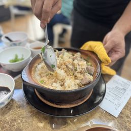 Pork rib clay pot rice Pork rib clay pot rice