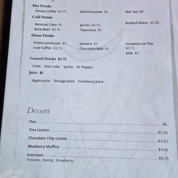 Palacio Cafe - Back of menu - Sandwiches Near Me - Santa Fe, New Mexico