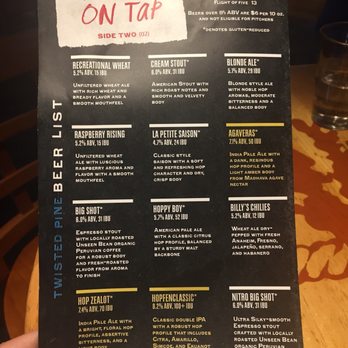 Twisted Pine Brewing Company - Beer list 2 10/22/17 - Breweries Near Me - Boulder, Colorado Twisted Pine Brewing Company - Beer list 2 10/22/17 - Breweries Near Me - Boulder, Colorado