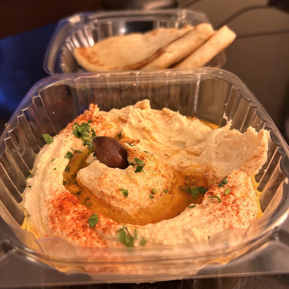 Abdo Kabab - Hummus and pita bread. - Halal Near Me - Orlando, Florida