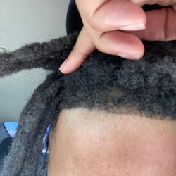 Heavy Hitters Barbershop - The stubble is where they pushed my hairline back thats at least a inch or 2 my hairline doesnt start here