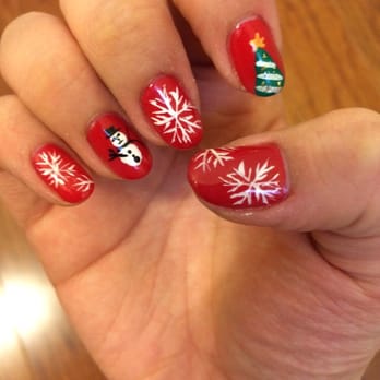 Queen Nails - My festive holiday shellac mani! - Nail Salons Near Me - Raleigh, North Carolina