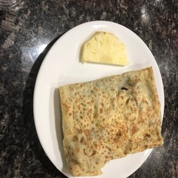 Crepe size on a standard dinner plate.