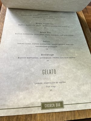 Menu photo 5 Church Bar Bathurst, NSW