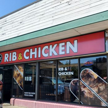 Rib & Chicken - a car parked in front of a restaurant - Korean Near Me - Vancouver, British Columbia