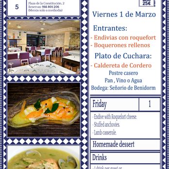 La Cava Aragonesa - Empezamos las Jornadas de la Cuchara. Para hoy os hemos preparado este apetitoso menú con una sabrosa caldereta de cordero. - Tapas Bars Near Me - Benidorm, A
