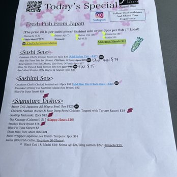 Bistro Sakana - Menu - Japanese Near Me - Vancouver, British Columbia