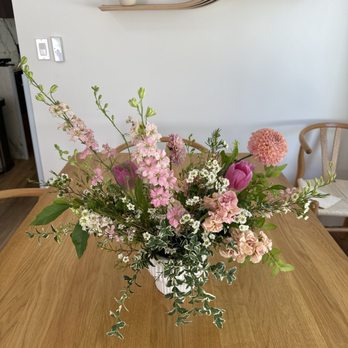 STEM Floral - Birthday flowers for wife! Flowers that I didn't even know exist (Larkspur, Wax Flower, Pink Tulip, Dahlia) - Florists Near Me - San Diego, California STEM Floral - Birthday flowers for wife! Flowers that I didn't even know exist (Larkspur, Wax Flower, Pink Tulip, Dahlia) - Florists Near Me - San Diego, California