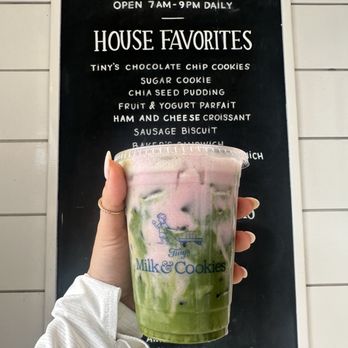Tiny's Milk & Cookies - Strawberry matcha latte - Coffee & Tea Near Me - Houston, Texas