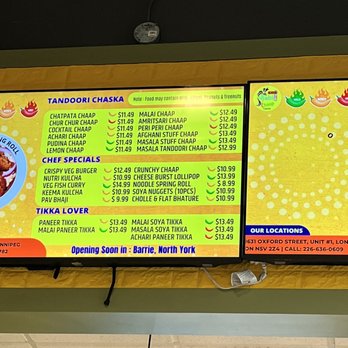 Punjabi Chaap Corner - Menu - Vegetarian Near Me - Toronto, Ontario
