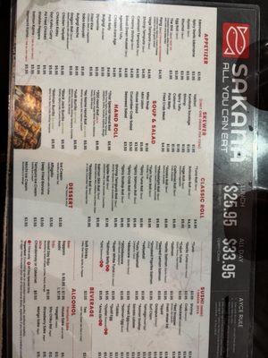 Menu photo 3 Sakana Las Vegas, NV