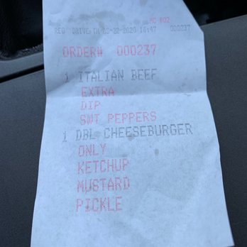 Donald's Famous Hot Dogs - the receipt - Hot Dogs Near Me - Chicago, Illinois