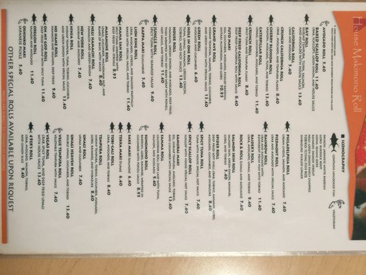 Menu photo 8 Samurai Sushi Boat Oakland, CA