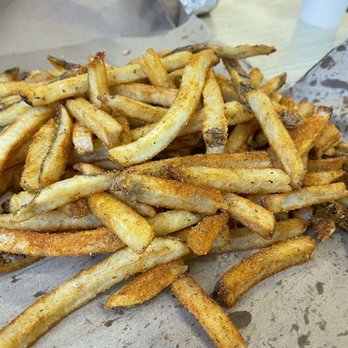 Five Guys - Large Cajun Fries - Burgers Near Me - South San Francisco, California Five Guys - Large Cajun Fries - Burgers Near Me - South San Francisco, California
