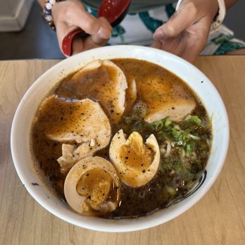 Kashiwa Ramen - Spicy Black Garlic Ramen with Chicken Cha-shu - Ramen Near Me - Costa Mesa, California Kashiwa Ramen - Spicy Black Garlic Ramen with Chicken Cha-shu - Ramen Near Me - Costa Mesa, California