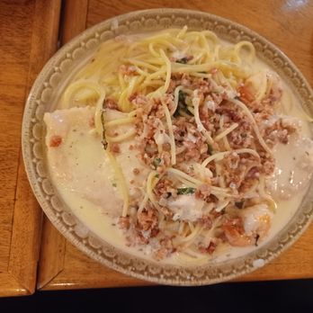 Three Brothers Restaurant & Pizzeria - a plate of pasta and meat - Pizza Near Me - Carmel, New York Three Brothers Restaurant & Pizzeria - a plate of pasta and meat - Pizza Near Me - Carmel, New York
