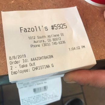 Fazoli's - If this was the real employee she's not a happy camper - Italian Near Me - Aurora, Colorado Fazoli's - If this was the real employee she's not a happy camper - Italian Near Me - Aurora, Colorado