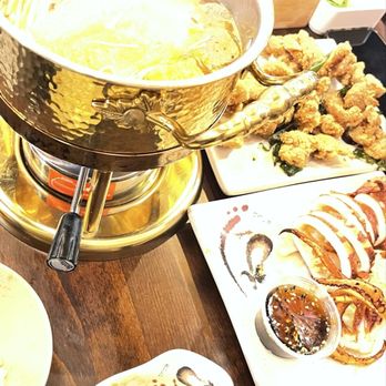 A tea A seat - Hotpot, squid and salt pepper chicken. - Bubble Tea Near Me - Brentwood, California A tea A seat - Hotpot, squid and salt pepper chicken. - Bubble Tea Near Me - Brentwood, California