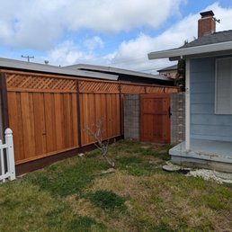 New fence and custom gate New fence and custom gate