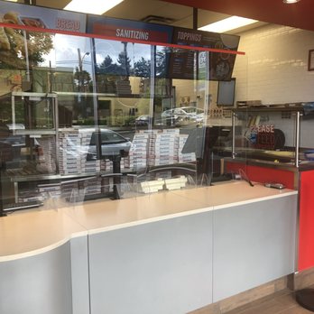 Domino's Pizza - Front counter with shields~ - Pizza Near Me - Vancouver, British Columbia