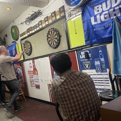 Dart boards in the dining area