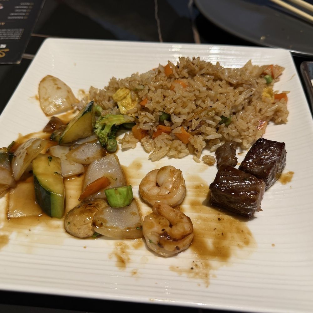 Sushi Yama - Hibachi shrimp and steak (half eaten) - Izakaya Near Me - Indianapolis, Indiana Sushi Yama - Hibachi shrimp and steak (half eaten) - Izakaya Near Me - Indianapolis, Indiana